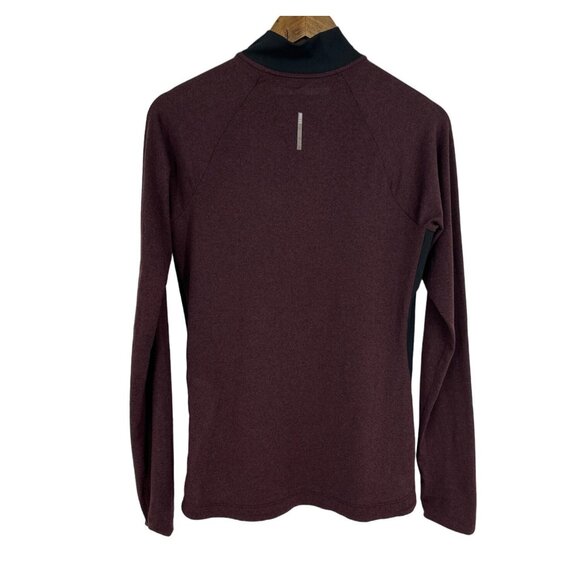 REI Co-op Lightweight Base Layer 1/4 Zip Heather Burgundy Long Sleeve Shirt Sz M - Picture 6 of 11